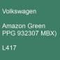 Preview: Volkswagen, Amazon Green PPG 932307 MBX), L417.